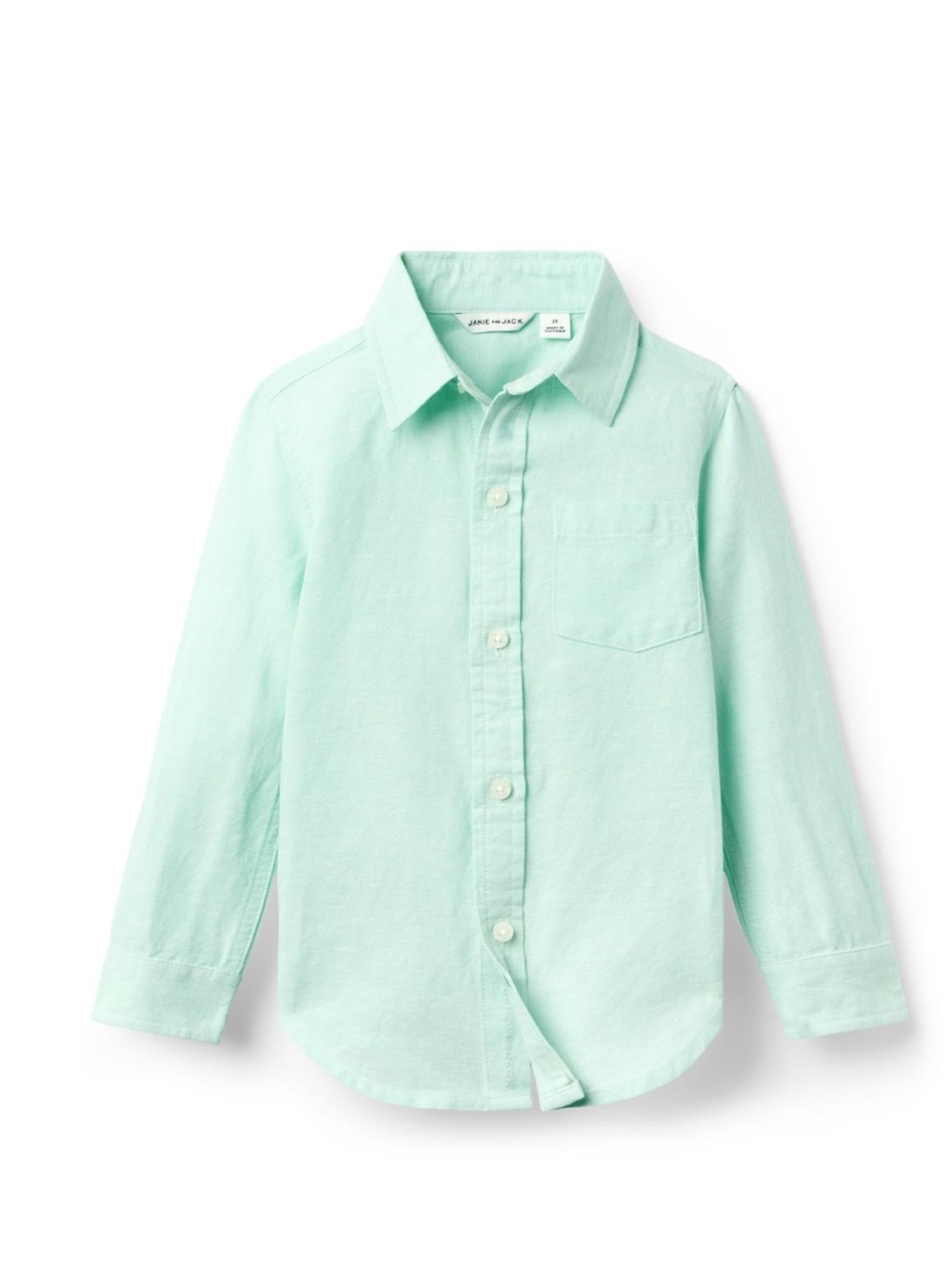 Janie and Jack Light Mint Button-Down Shirt